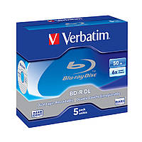 Диск BD Verbatim DL 50Gb 6x Jewel Case 5шт (43748)