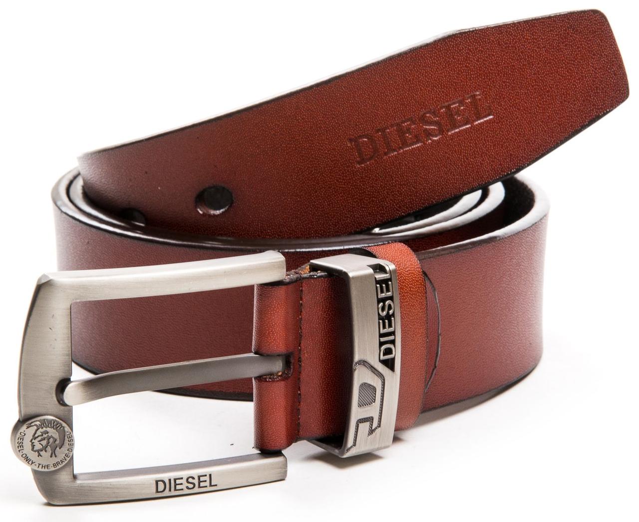 Ремень мужской Подиум кожаный синий 4 см, фото 1