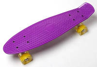 Пенні борд (Penny Board) 22" "Pastel Series" з жовтими колесами що світяться, Фіолетовий