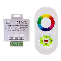 RGB контролер 18A, 12-24V, з пультом RF, для світлодіодної RGB стрічки, 3 канали по 6А