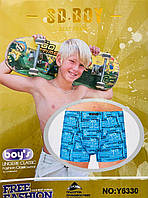 Дитячі трусики-боксери шортики на хлопчика бавовна SD BOY розмір (6-14 років) мікс