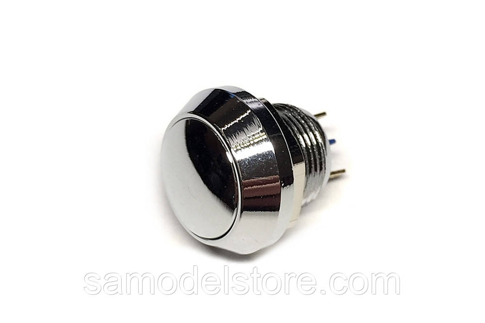 Кнопка антивандальна, вологозахисна 12 мм. опукла без фіксації, фото 1