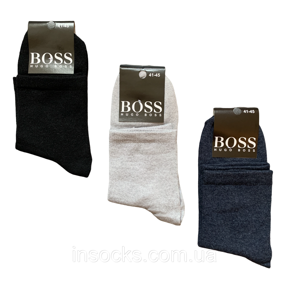 Шкарпетки чоловічі "Hugo Boss" лікра, демісезонні. 41-45р. Асорті. Середньої висоти.