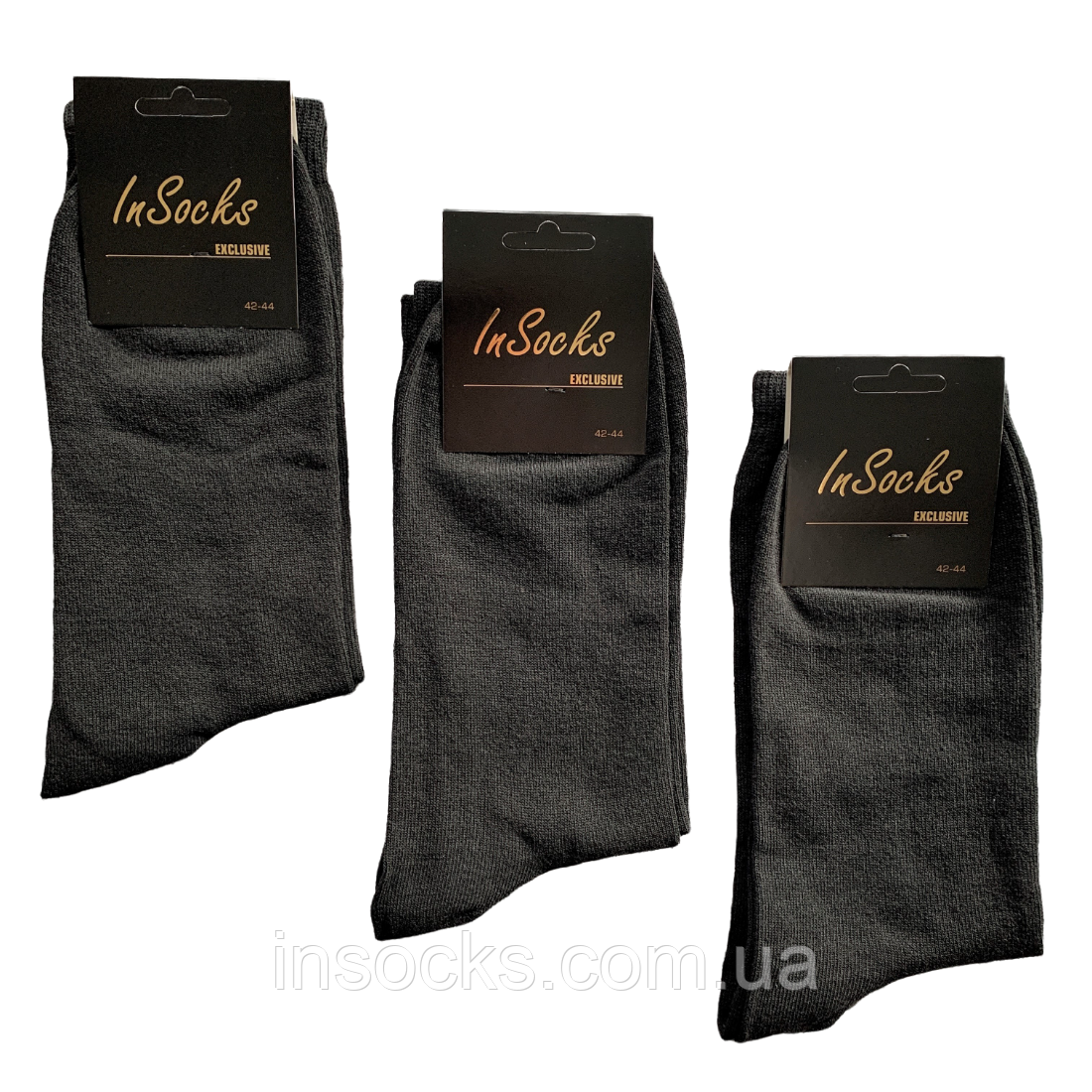 Шкарпетки чоловічі "InSocks" лайкра, демісезонні. 42-44р. Чорні. Високі.