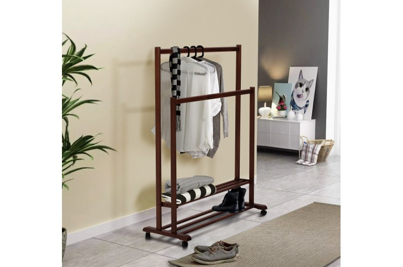 Вішалка підлогова Спліт подвійна (горіх), фото 1