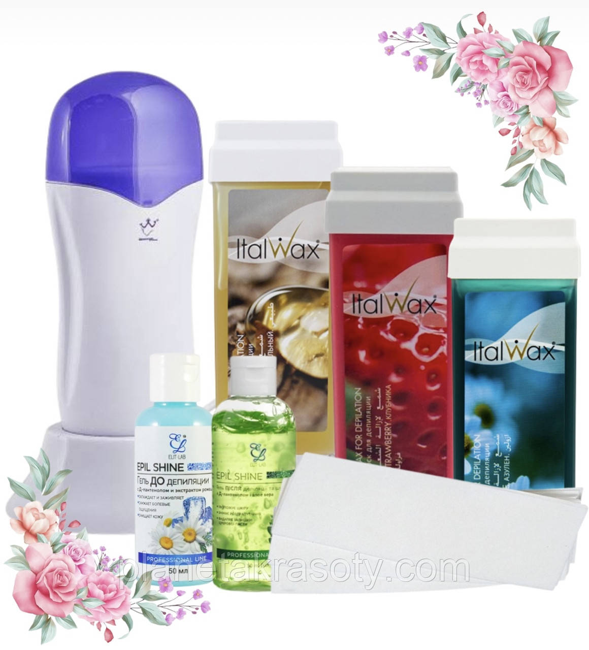 Набір для депіляції з касетним воскоплавом на базі та 1 касетним воском Italwax No 15, фото 1