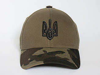 Кепка Патріотична Тризуб Олива+Камуфляж. Патріотичні Кепки