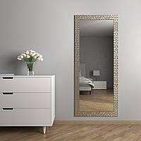 Зеркало на стену 176х76 Никель | Серебристое | Black Mirror примерочное для гардеробной комнаты