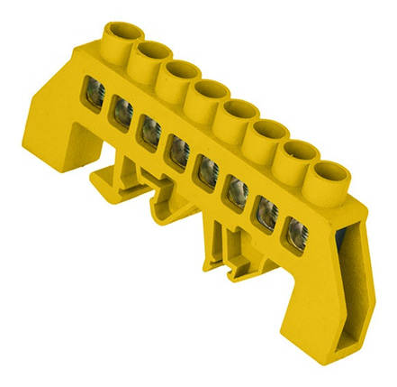 Універсальна Шина ізольована «N» на DIN-рейку ШЛС 8х12-8 жовтий Ny95503149, фото 1