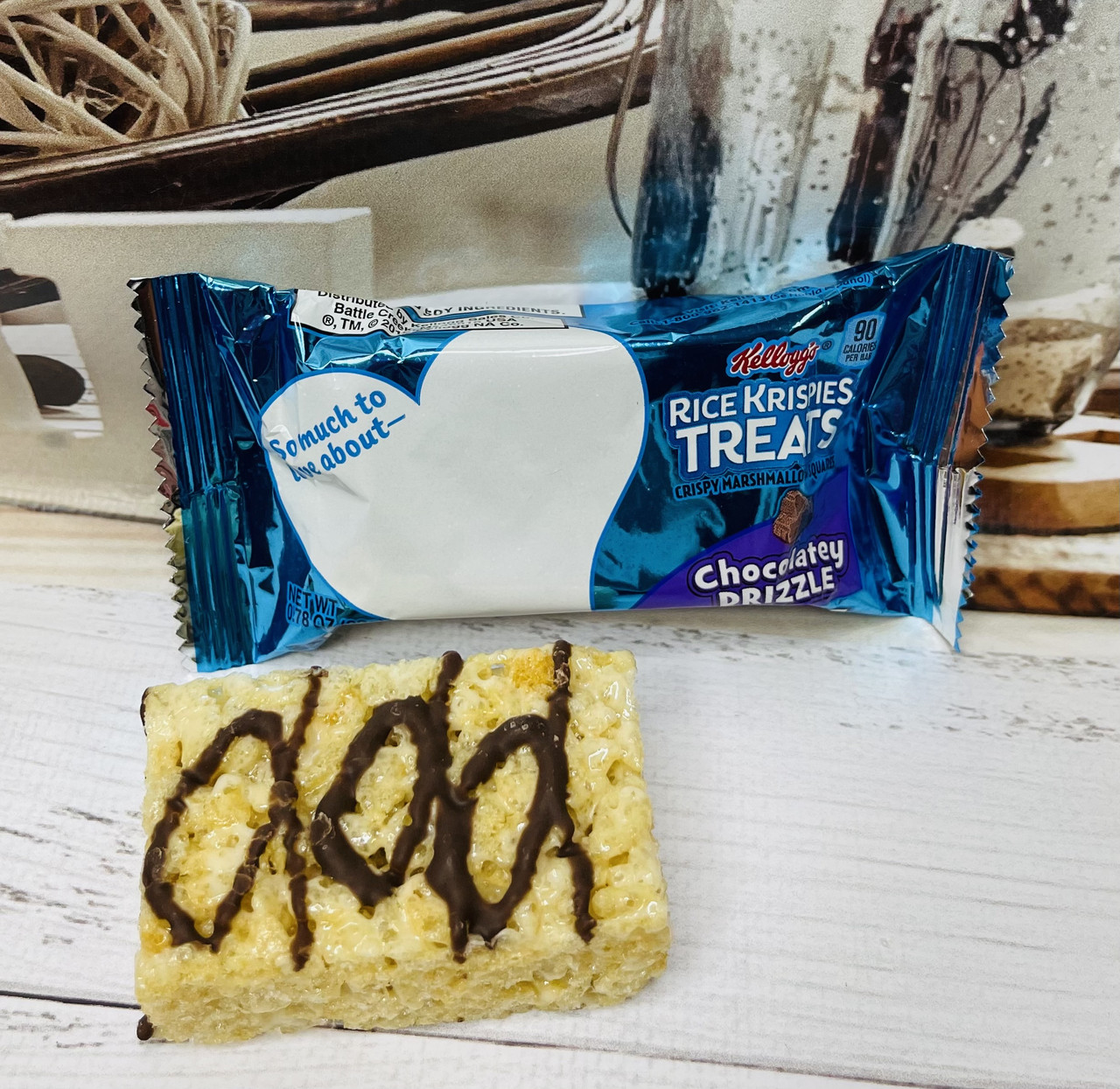 Батончики з рисових пафсів покритих шоколадом kellogg's Rice Krispies Treats