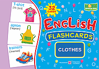 Одяг Набір карток англійською мовою. Clothes. English flashcards (12,5х18см)