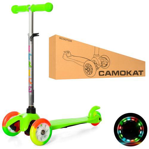 Дитячий триколісний самокат iTrike mini BB 3-013-4-A-GR, зеленого кольору