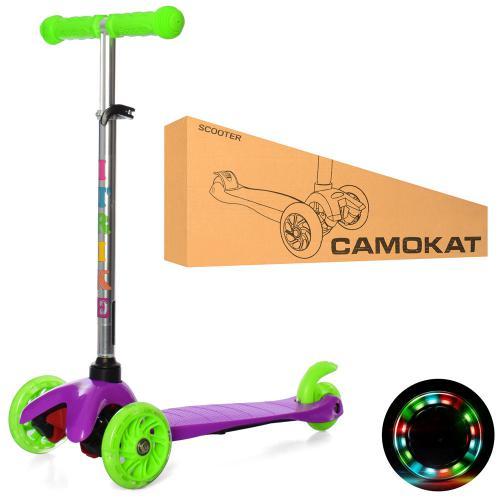 Дитячий триколісний самокат iTrike mini BB 3-013-4-C-V, фіолетового кольору