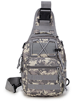 Тактическая сумка мужская , барсетка, через плечо 6 л Серый пиксель