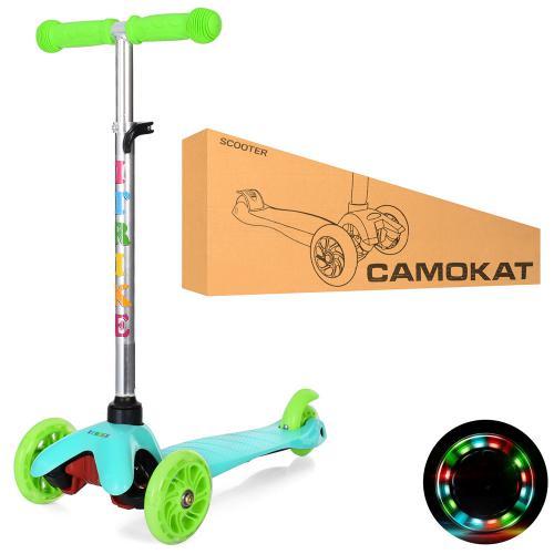 Дитячий триколісний самокат mini BB 3-013-4-C-M, м'ятного кольору
