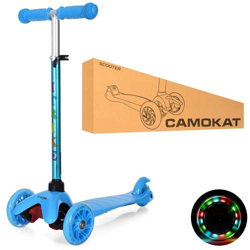 Дитячий триколісний самокат mini BB 3-013-4-H-BL, синього кольору