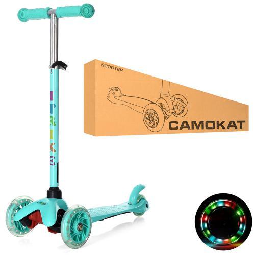 Дитячий триколісний самокат mini BB 3-013-4-M, блакитного кольору