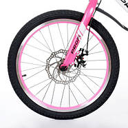 Велосипед дитячий PROF1 20д. LMG20239, біло-рожевого кольору, фото 4