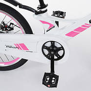 Велосипед дитячий PROF1 20д. LMG20239, біло-рожевого кольору, фото 5