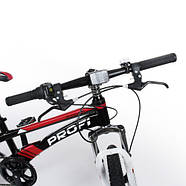 Велосипед дитячий PROF1 20д. LMG20210-3, чорно-червоного кольору, фото 2