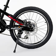 Велосипед дитячий PROF1 20д. LMG20210-3, чорно-червоного кольору, фото 6