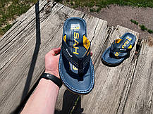 Чоловічі в'єтнамки SAHAB Сахаб Dk.Blue-Yellow сині Оригінал, фото 5