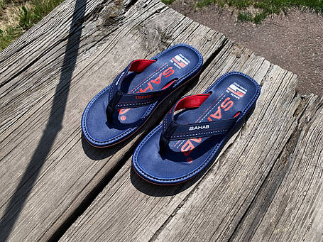 Чоловічі в'єтнамки SAHAB Сахаб Navy-Red сині Оригінал, фото 1