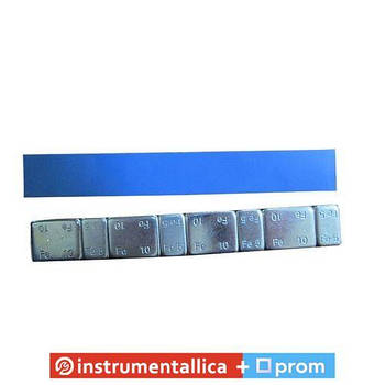 Груз самоклейний низький 4 х 10 г + 4 х 5 г метал блакитна стрічка