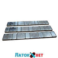 Вантаж самоклейний низький 4 х 10 г + 4 х 5 г метал блакитна стрічка, фото 5