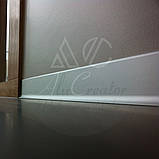 Алюмінієвий накладний плінтус 40х17х2500 мм, анодований, фото 6