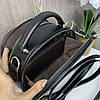 Жіноча міні сумочка клатч рептилія чорна, маленька напівкругла сумка під рептилію, фото 3