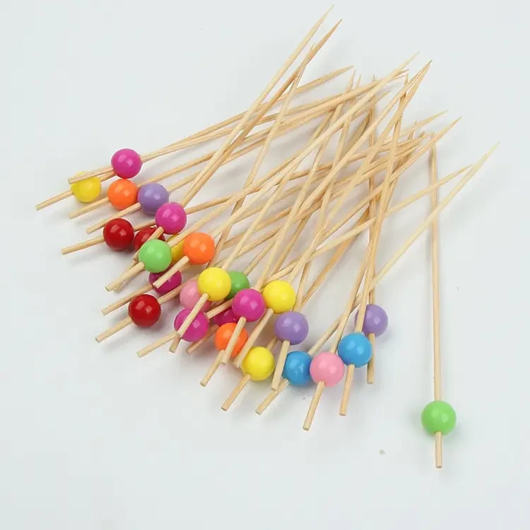 Купить Шпажка для канапе с шариком 12 см., 50 шт/уп деревянная, цена 97 ...