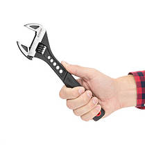 Ключ розвідний 250 мм кований, ручка TPR, HRC 40~50, Cr-V STORM INTERTOOL XT-0080, фото 4