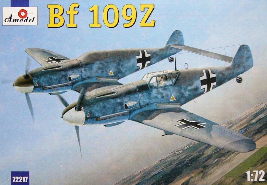 Пластикова модель 1/72 A-model 72217 німецький винищувач Messerschmitt Bf 109Z, фото 1