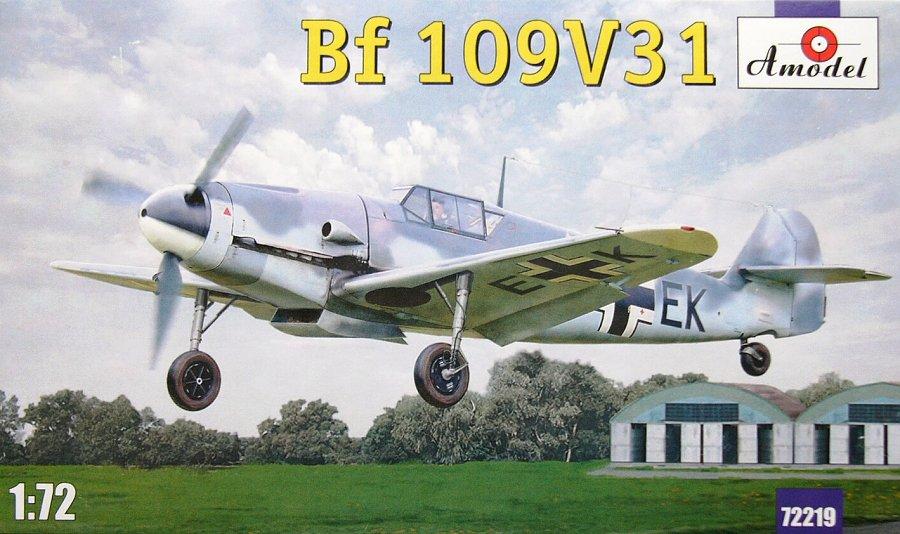 Пластикова модель 1/72 A-model 72219 німецький експерементальний винищувач Bf 109 V31, фото 1