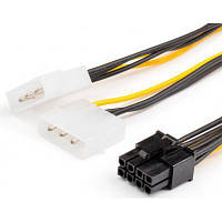 Кабель питания Video power 8pin to 2molex Atcom