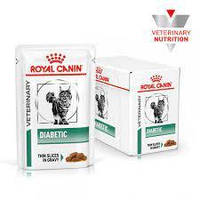 Royal Canin Diabetic Feline Pouches (Роял Канин Диабетик) влажный корм для лечения диабета 12х85 грамм