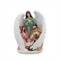 Статуэтка Святая семья с ангелом цветная (полистоун) R0220-1(P)