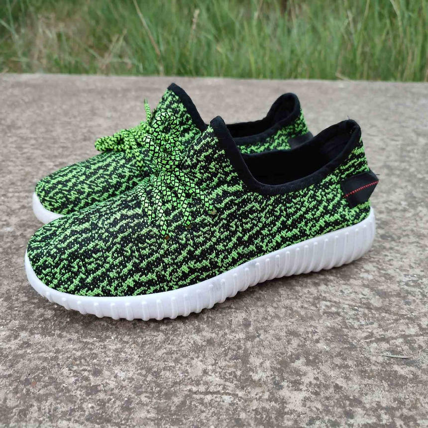 ЗНИЖКА! 40 р Літні кросівки Yeezy Boost GREEN / BLACK чоловічі із буст, фото 1