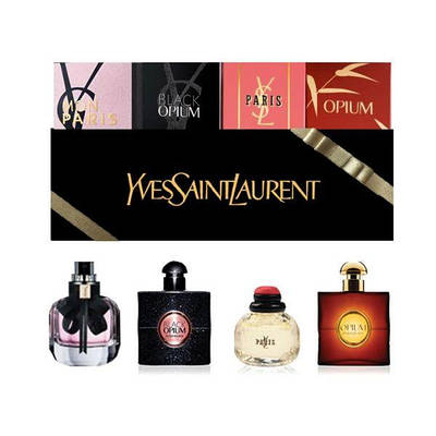 Жіночий парфумерний подарунковий набір Yves Saint Laurent 4 в 1, мініатюри парфумів 7,5 мл