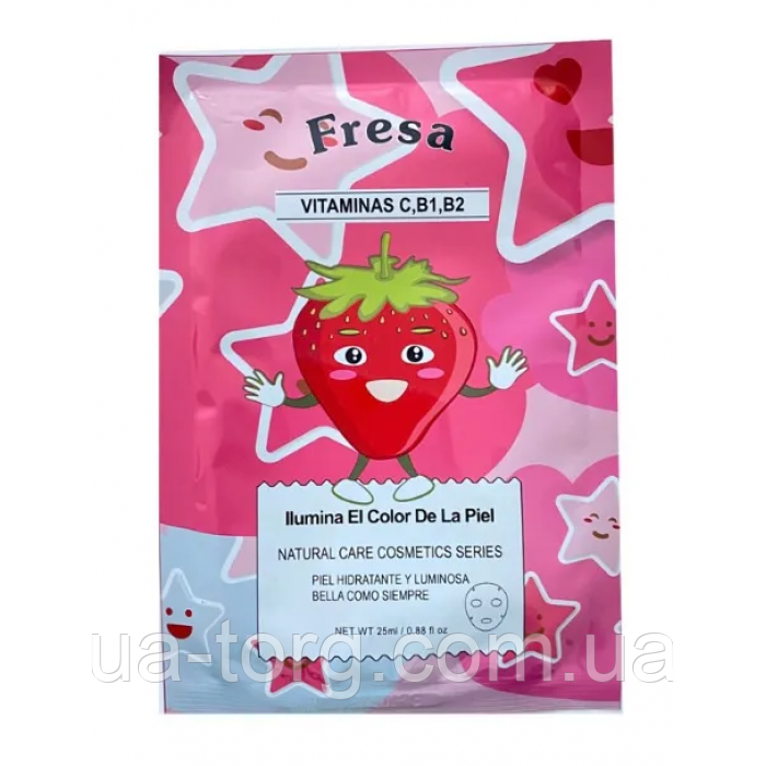 Маска для обличчя Bioska Fresa з вітаміном C, B1, B2 освітлююча 25 мл, фото 1