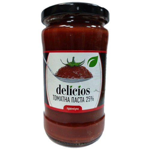 Томатна паста 25% ТМ DELICIOS 314 мл