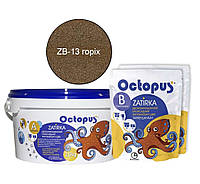 Двухкомпонентная эпоксидная затирка для плитки и мозаики ТМ "OCTOPUS", цвет орех 2,5 кг.