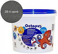 Двокомпонентна епоксидна затирка фуга для плитки і мозаїки ТМ "OCTOPUS", колір сірий 5 кг.