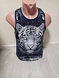 Літній підлітковий костюм для хлопчика підлітка Туреччина Тигр майка та шорти 12-18 років темно-синій, фото 2