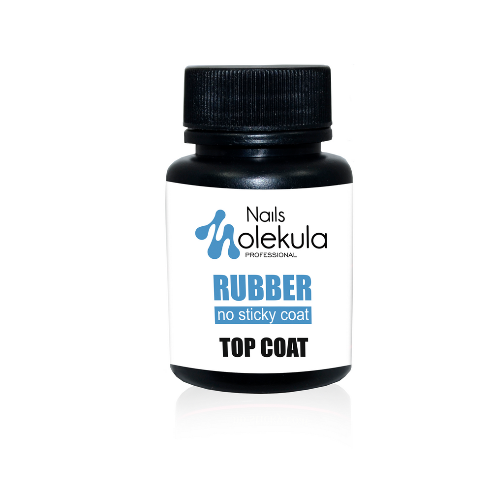 Molekula Rubber No Sticky Top Coat - каучуковий топ без липкого шару, 30 мл, фото 1