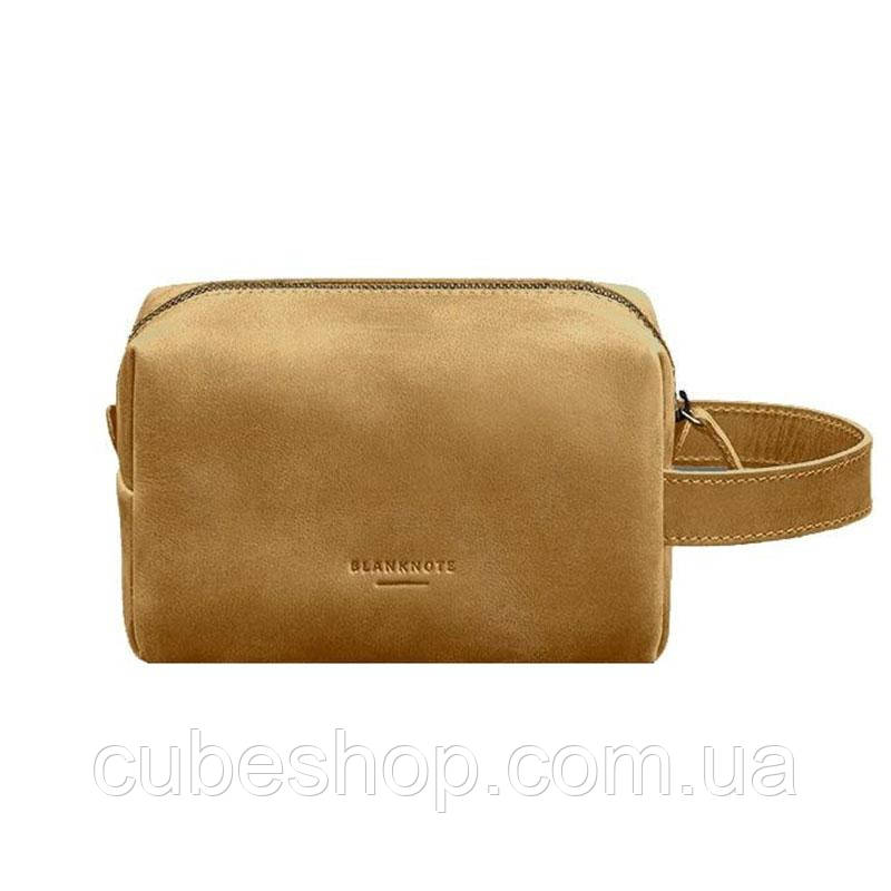 Шкіряна косметичка-несесер 5.0 (жовта) шкіра Crazy Horse