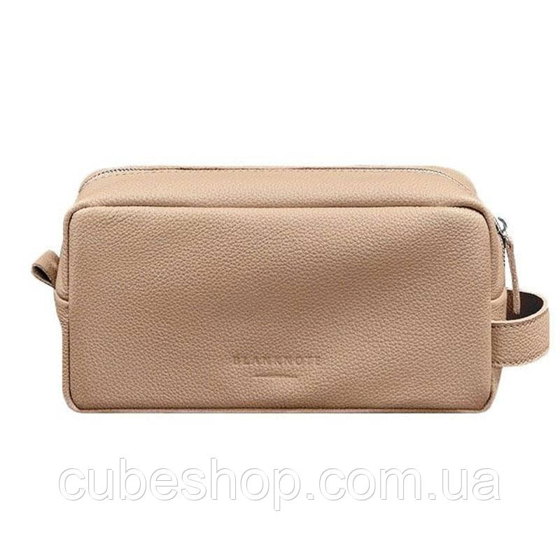 Шкіряна косметичка-несесер 6.0 (бежева) шкіра флотар