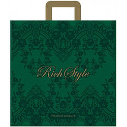 Поліетиленовий пакет з петлевою ручкою 400*400 мм Rich зелений 10 шт