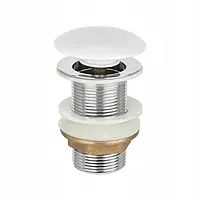 Білий глянцевий керамічний клапан Mexen, click-clack, без переливу